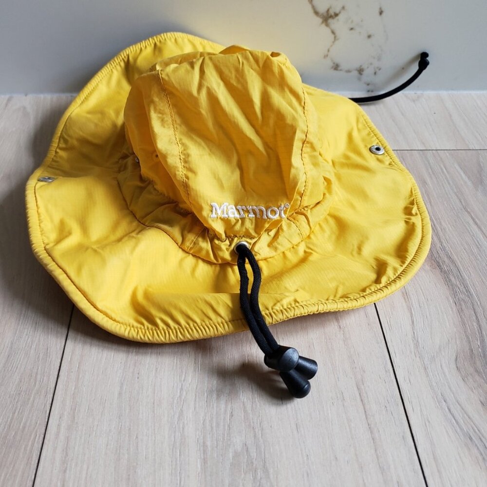 Marmot Yellow Travel Hat Outdoor Adjustable Outdoor Fisherman Gear